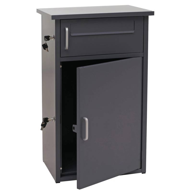 PROREGAL Paketkasten Mit 2 Fächern HxBxT 78x49x38cm Stahl Dunkelgrau Paketbox Paketfach Paketstation Briefkasten PROREGAL Paketkasten Mit 2 Fächern HxBxT 78x49x38cm Stahl Dunkelgrau Paketbox Paketfach Paketstation Briefkasten von PROREGAL