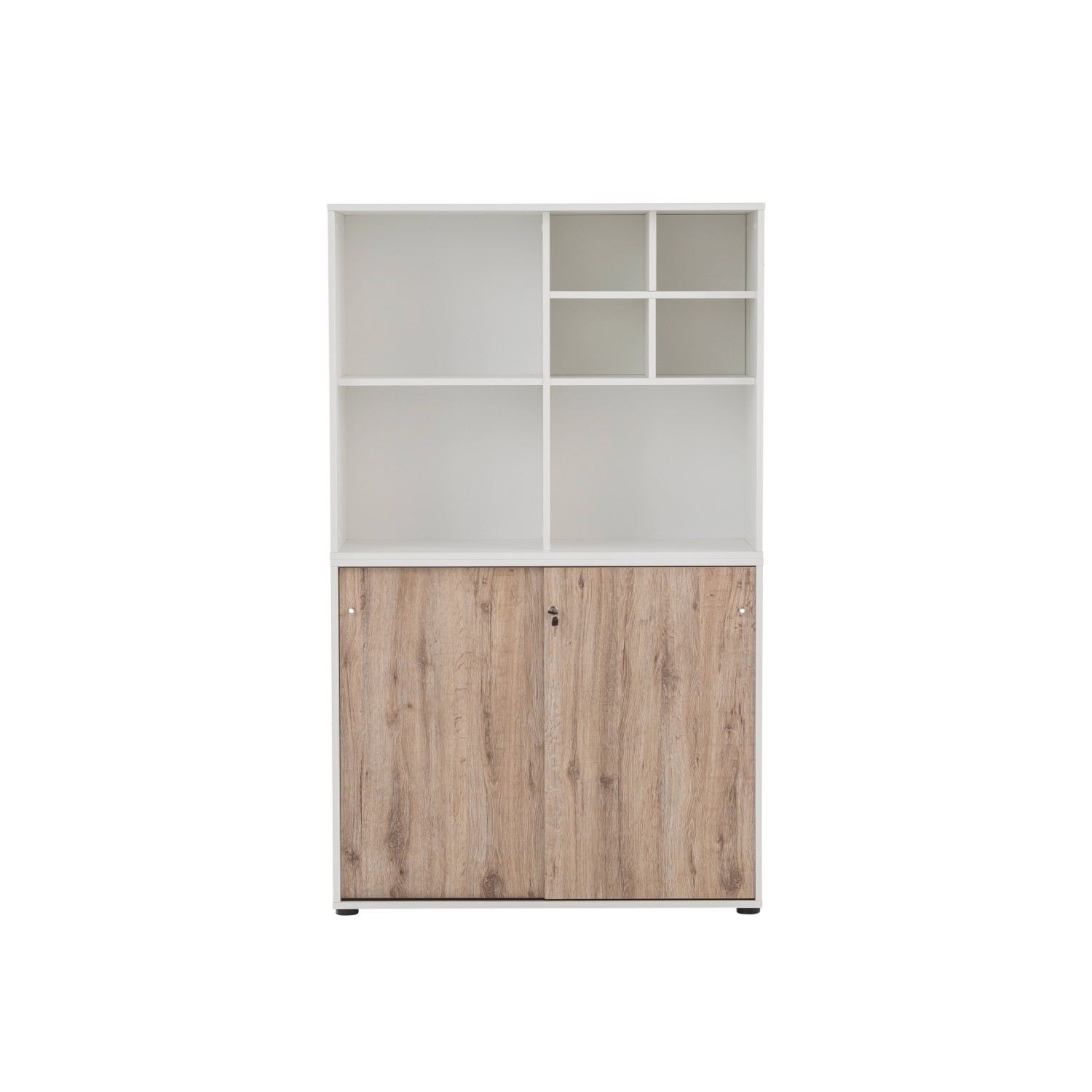PROREGAL Pigeon Set Aktenregal Aktenschrank & Regalkreuz Breite 100 cm Weiß & Eiche PROREGAL Pigeon Set Aktenregal Aktenschrank & Regalkreuz Breite 100 cm Weiß & Eiche von PROREGAL