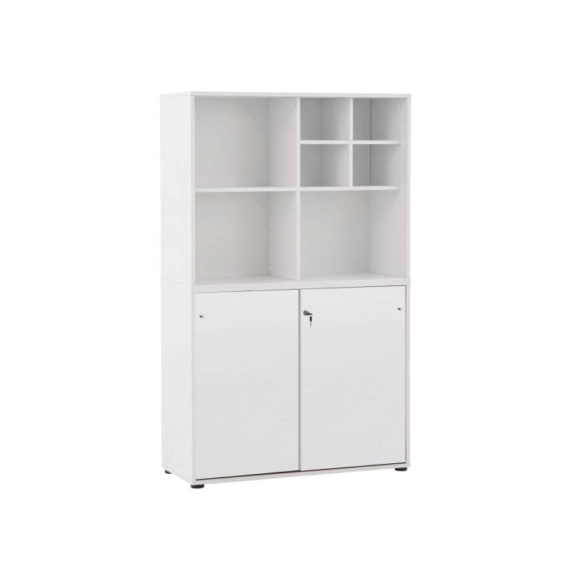 PROREGAL Pigeon Set Aktenregal Aktenschrank & Regalkreuz Breite 100 cm Weiß von PROREGAL