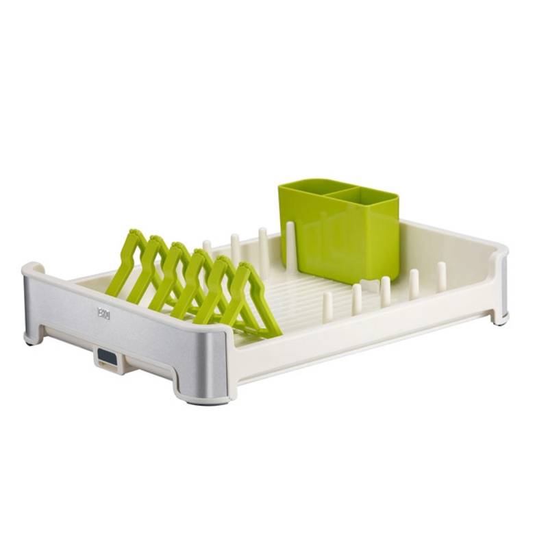 PROREGAL Praktischer Geschirrtrockner Aus Mattem Edelstahl & Kunststoff HxBxT 13 x 31 x 44,7cm Weiß von PROREGAL