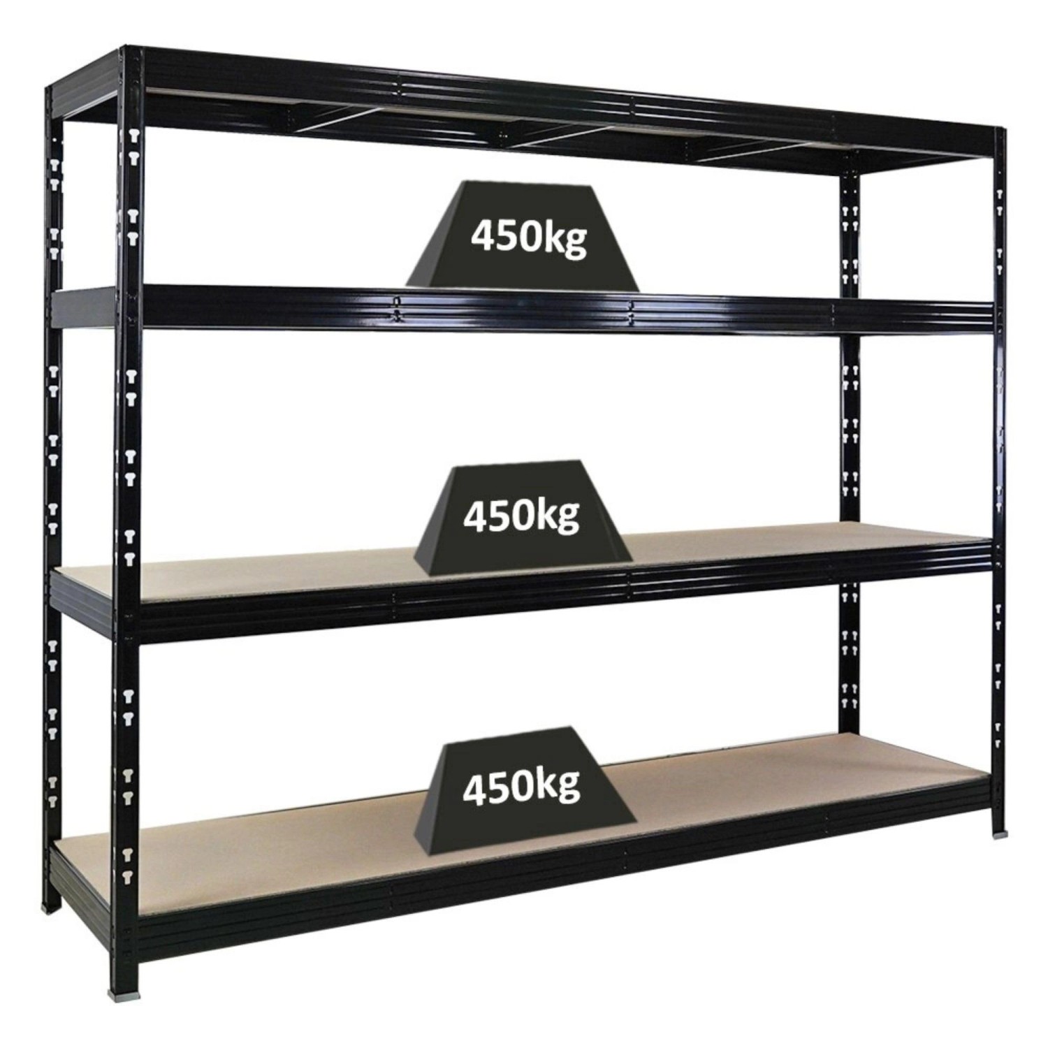 PROREGAL Profi Schwerlastregal Rhino HxBxT 180x240x60cm 4 Spanplatten-Ebenen 8mm Fachlast 450kg Schwarz Stecksystem Lagerregal Regalsystem PROREGAL Profi Schwerlastregal Rhino HxBxT 180x240x60cm 4 Spanplatten-Ebenen 8mm Fachlast 450kg Schwarz Stecksystem Lagerregal Regalsystem von PROREGAL