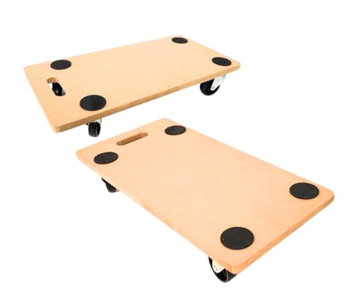 PROREGAL Profi Transportroller mit 4 Rollen | HxBxT 11,5x30x60 cm | Traglast 200kg | MDF Holzplatte | Braun | 2 Stück | Möbelroller Rollbrett Transporthilfe Rollwagen Roller PROREGAL Profi Transportroller mit 4 Rollen | HxBxT 11,5x30x60 cm | Traglast 200kg | MDF Holzplatte | Braun | 2 Stück | Möbelroller Rollbrett Transporthilfe Rollwagen Roller von PROREGAL