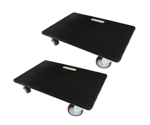 PROREGAL Profi Transportroller mit 4 Rollen | HxBxT 15x40x60 cm | Traglast 500kg | Sperrholzplatte mit Gummibelag | Schwarz | 2 Stück | Möbelroller Rollbrett Transporthilfe Rollwagen Roller PROREGAL Profi Transportroller mit 4 Rollen | HxBxT 15x40x60 cm | Traglast 500kg | Sperrholzplatte mit Gummibelag | Schwarz | 2 Stück | Möbelroller Rollbrett Transporthilfe Rollwagen Roller von PROREGAL