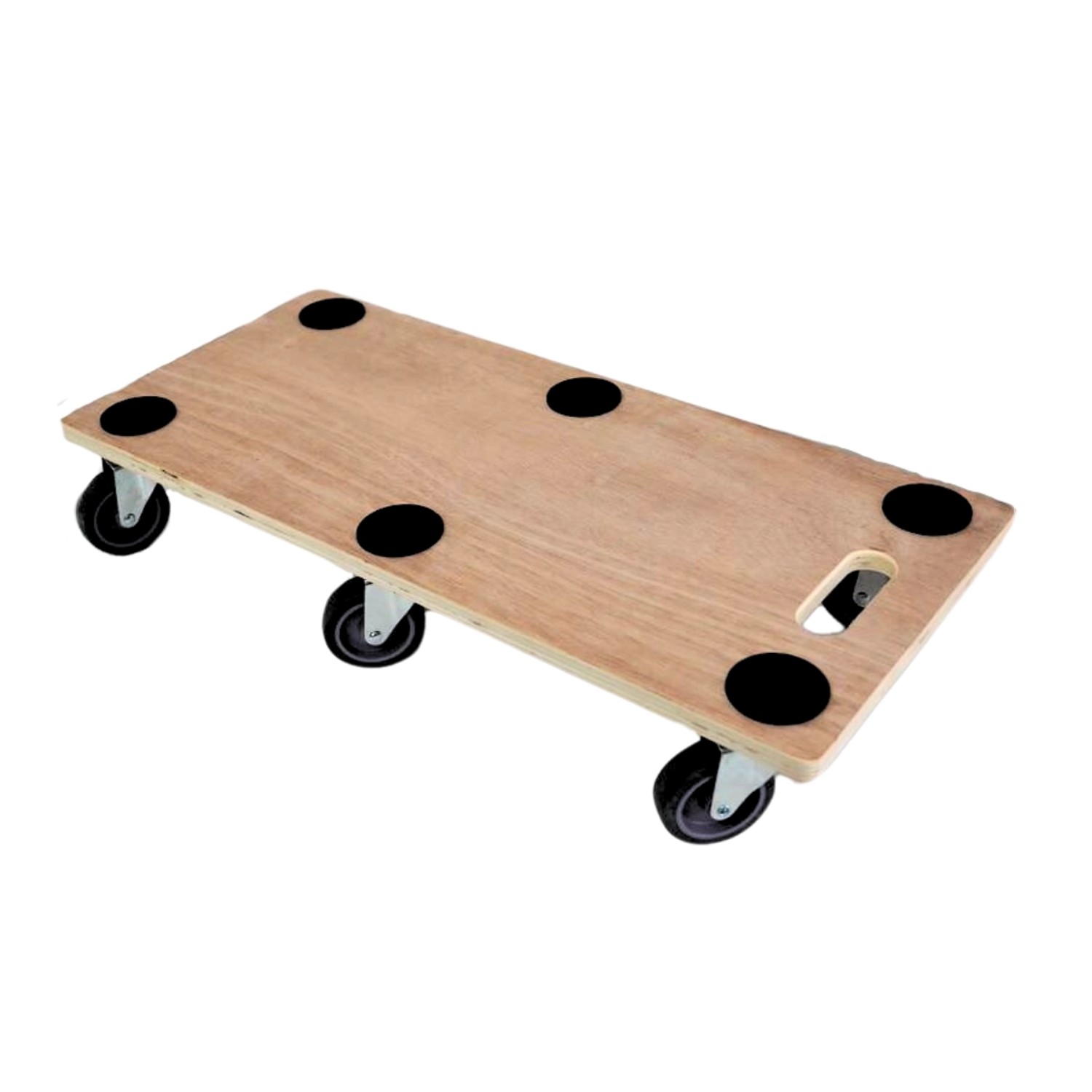 PROREGAL Profi Transportroller mit 6 Rollen HxBxT 11 x 30 x 68 cm Traglast 300 kg Sperrholzplatte Braun 1 Stück von PROREGAL