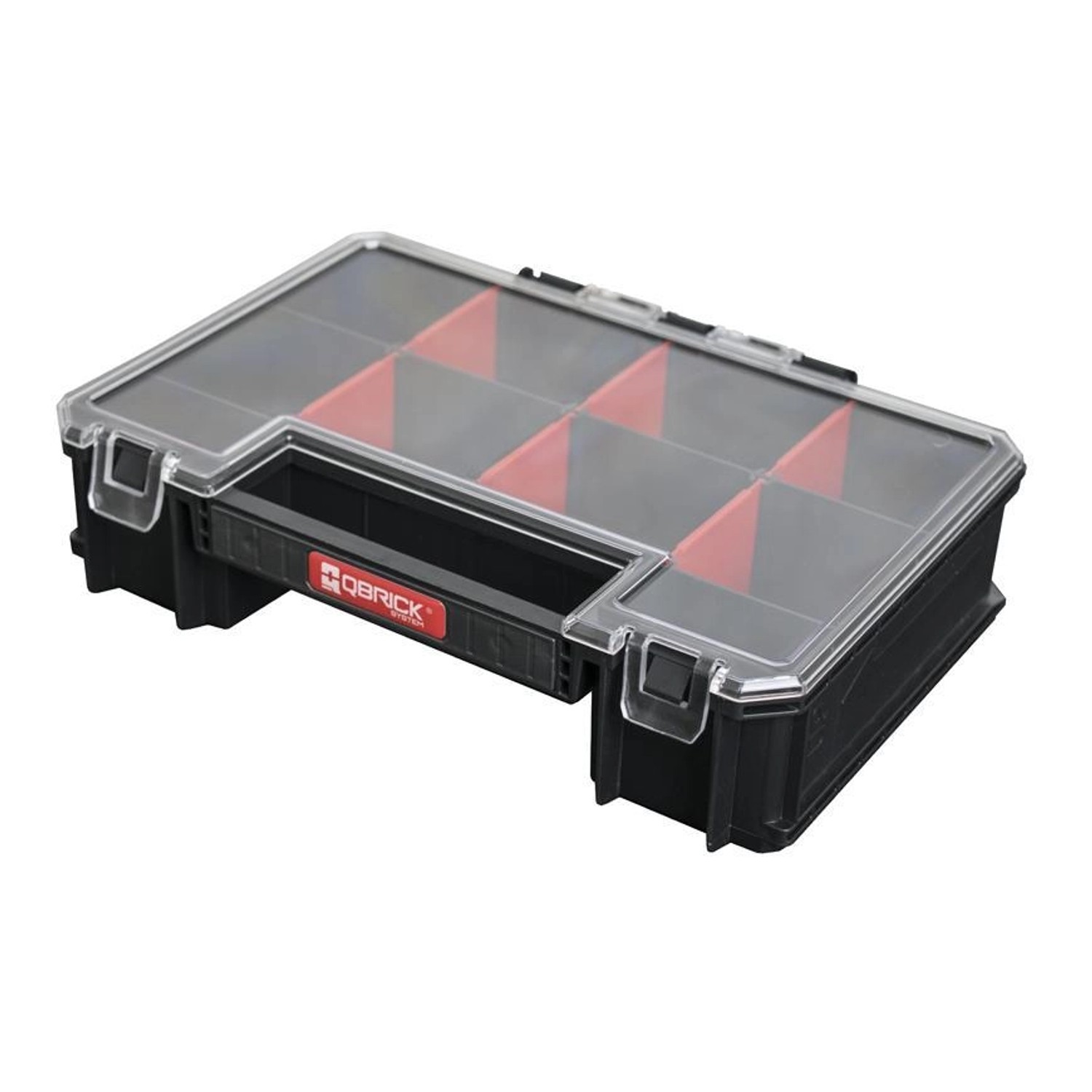 PROREGAL QBRICK Sortimentskasten Two HxBxT 18 x 26 x 65 cm 11 Liter Mit Deckgriff Mit Klemmverschlüsse Schwarz von PROREGAL