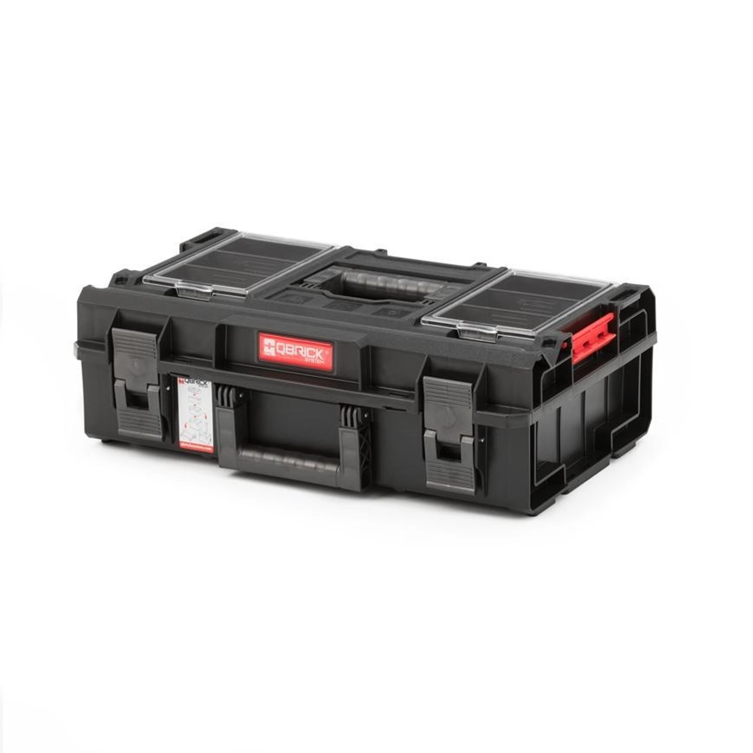 PROREGAL QBRICK Werkzeugkasten One 15,5 Liter Transparenter Deckel Mit Deck & Frontgriff Traglast Bis Zu 120 kg Mit Klemmverschlüsse Schwarz PROREGAL QBRICK Werkzeugkasten One 15,5 Liter Transparenter Deckel Mit Deck & Frontgriff Traglast Bis Zu 120 kg Mit Klemmverschlüsse Schwarz von PROREGAL