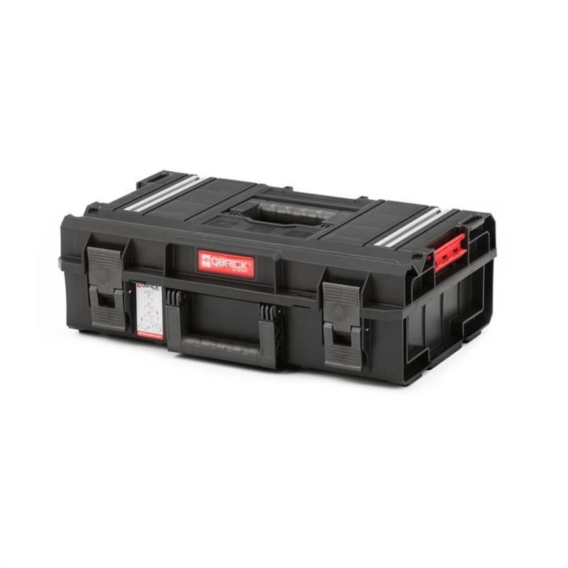 PROREGAL QBRICK Werkzeugkasten One Mit Aluminiumschienen 15,5 Liter Traglast Bis Zu 120 kg Mit Deck & Frontgriff Mit Klemmverschlüsse Schwarz von PROREGAL