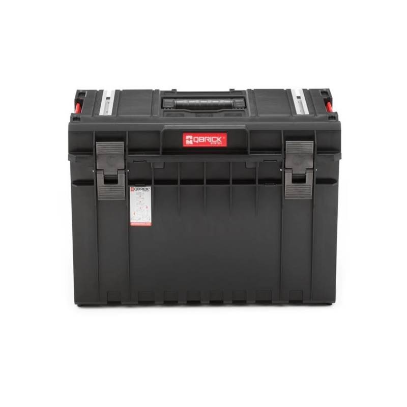 PROREGAL QBRICK Werkzeugkasten One Mit Aluminiumschienen 52 Liter Traglast Bis Zu 120 kg Mit Deck & Frontgriff Mit Klemmverschlüsse Schwarz von PROREGAL