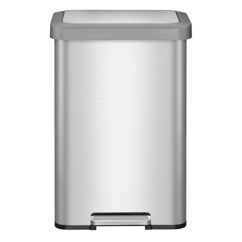 PROREGAL Rechteckiger Treteimer Aus Gebürstetem Edelstahl 45 Liter HxBxT 65,2 x 43,5 x 33,5 cm Silber von PROREGAL