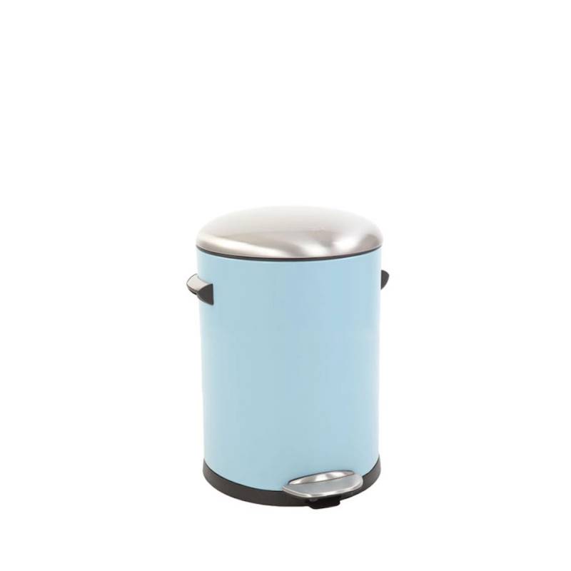 PROREGAL Retro Treteimer Mit Markanten Griffen und Kugelkappe 3 Liter HxØ 26,2 x 16,7 cm Kunststoff Inneneimer Hellblau von PROREGAL