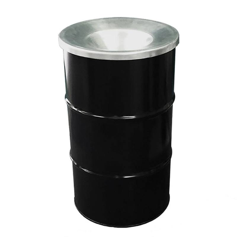 PROREGAL Robuste Abfalltonne Mit Flammhemmendem Deckel 120 Liter HxBxT 82 x 49 x 49 cm Metall Schwarz von PROREGAL
