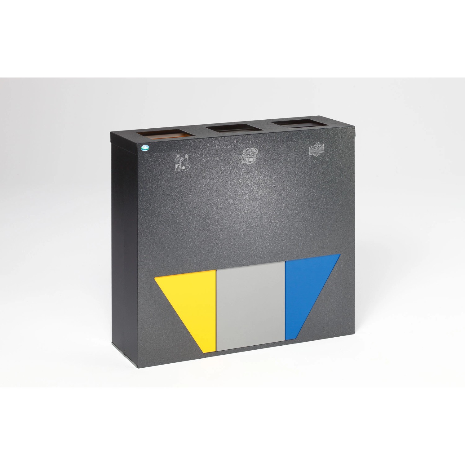 PROREGAL Robuste Wertstoffsammlstation Mit 3 Einsätzen 89 Liter Je Behälter HxBxT 93,3 x 102,7 x 33 cm Verzinkter Stahl Grau PROREGAL Robuste Wertstoffsammlstation Mit 3 Einsätzen 89 Liter Je Behälter HxBxT 93,3 x 102,7 x 33 cm Verzinkter Stahl Grau von PROREGAL