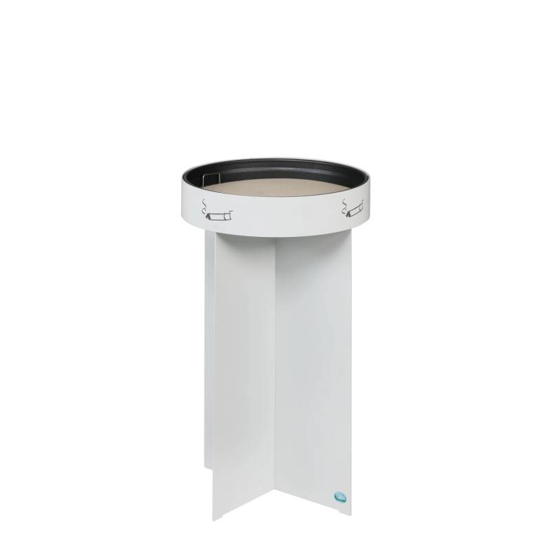 PROREGAL Robuster Ascher HxBxT 75 x 44 x 44 cm Verzinkter Stahl Weiß von PROREGAL