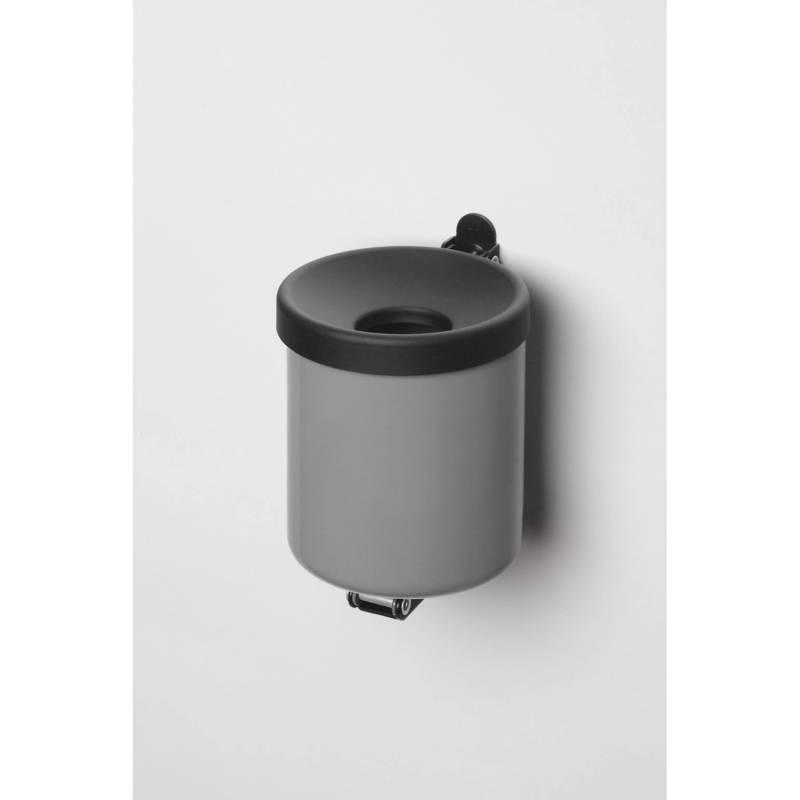 PROREGAL Robuster Ascher Zur Wandmontage 0,6 Liter HxBxT 10 x 9 x 9 cm Stahl Silber von PROREGAL