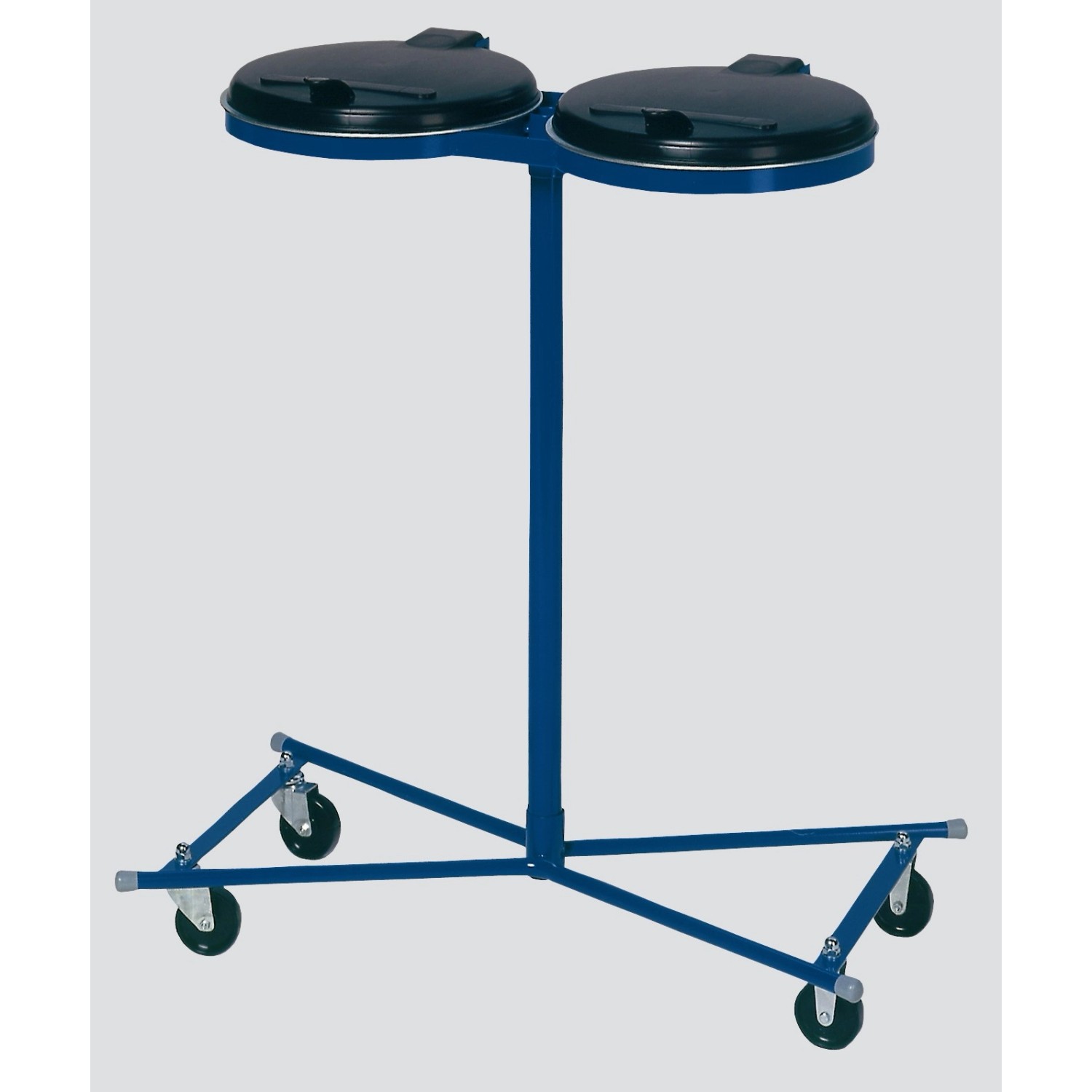 PROREGAL Robuster Doppel Abfallsammler Mit Kunststoff Deckel Fahrbar 2 x 120 Liter HxBxT 102 x 86 x 48 cm Stahl Blau Schwarz PROREGAL Robuster Doppel Abfallsammler Mit Kunststoff Deckel Fahrbar 2 x 120 Liter HxBxT 102 x 86 x 48 cm Stahl Blau Schwarz von PROREGAL