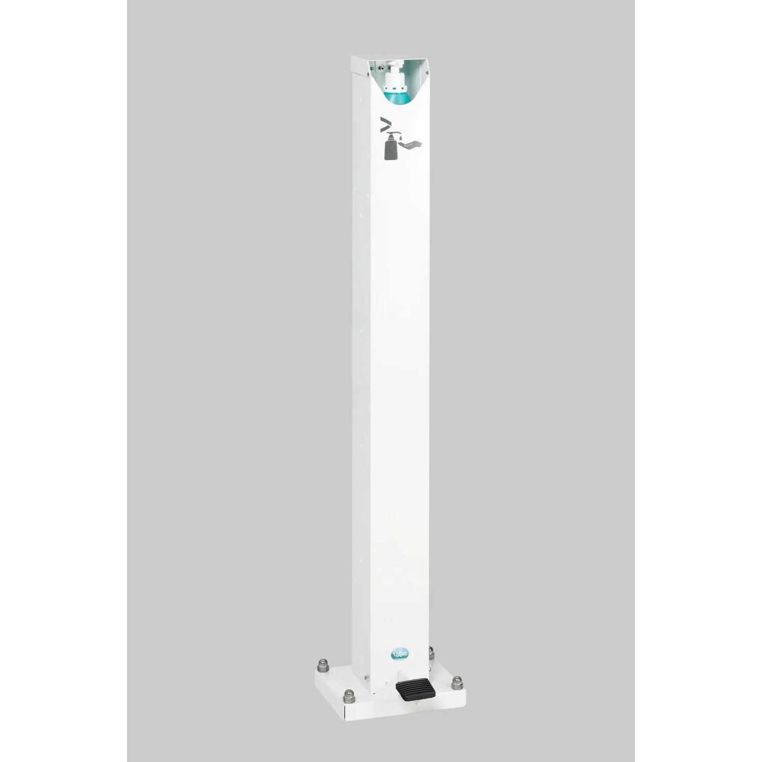 PROREGAL Robuster Handdesinfektionsspender Mit Pedal Bodenmontage HxBxT 120 x 34 x 34 cm Verzinkter Stahl Weiß PROREGAL Robuster Handdesinfektionsspender Mit Pedal Bodenmontage HxBxT 120 x 34 x 34 cm Verzinkter Stahl Weiß von PROREGAL