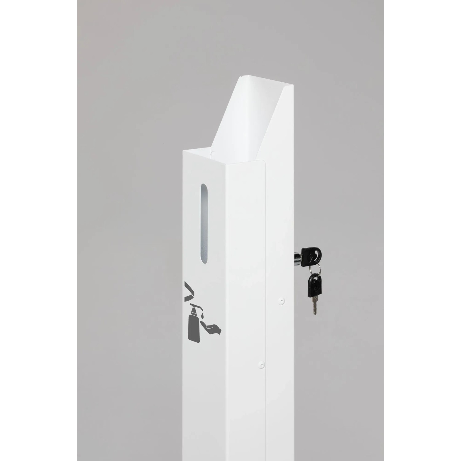 PROREGAL Robuster Handdesinfektionsspender Ohne Spender Bodenmontage HxBxT 120 x 18 x 23 cm Verzinkter Stahl Weiß PROREGAL Robuster Handdesinfektionsspender Ohne Spender Bodenmontage HxBxT 120 x 18 x 23 cm Verzinkter Stahl Weiß von PROREGAL