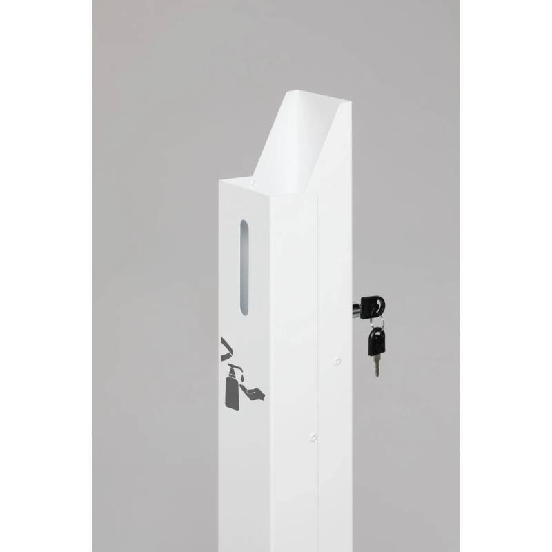 PROREGAL Robuster Handdesinfektionsspender Ohne Spender Bodenmontage HxBxT 120 x 18 x 23 cm Verzinkter Stahl Weiß PROREGAL Robuster Handdesinfektionsspender Ohne Spender Bodenmontage HxBxT 120 x 18 x 23 cm Verzinkter Stahl Weiß von PROREGAL