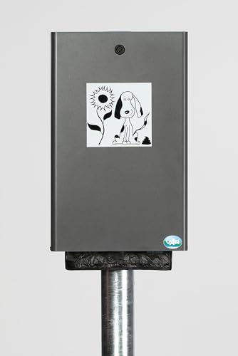 PROREGAL Robuster Hundekotbeutelspender für 200 Beutel | Wand- oder Rohrmontage | HxBxT 43x6x26,5cm | Verzinkter Stahl | Grau | Kotbeutel Kottüte von PROREGAL