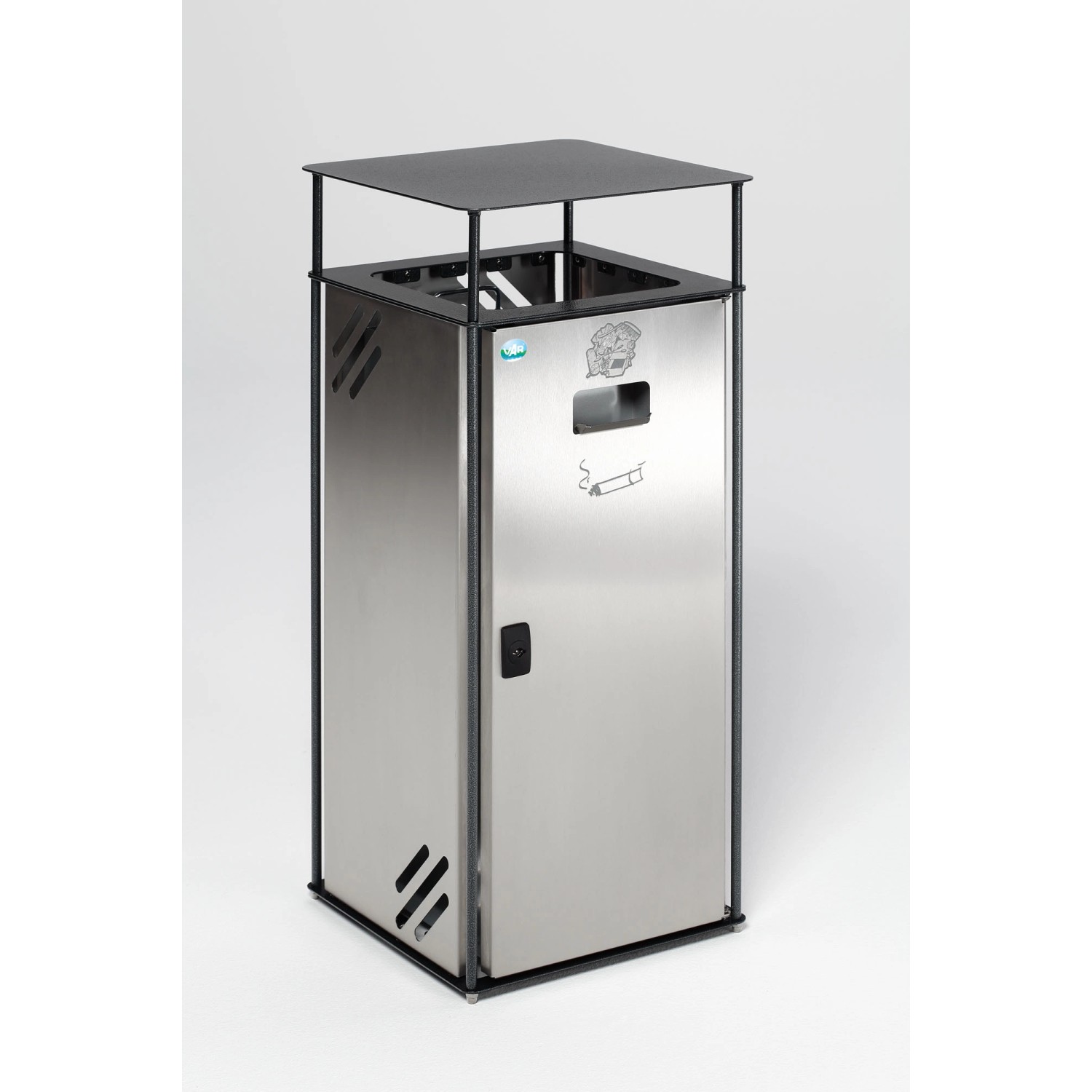 PROREGAL Robuster Kombiascher Mit Dach Und Einwurfrahmen 51 Liter HxBxT 90 x 40 x 40 cm Verzinkter Stahl Grau PROREGAL Robuster Kombiascher Mit Dach Und Einwurfrahmen 51 Liter HxBxT 90 x 40 x 40 cm Verzinkter Stahl Grau von PROREGAL