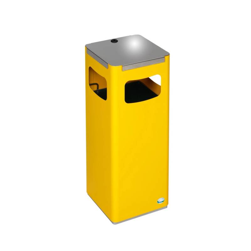 PROREGAL Robuster Modularer Wertstoffsammler Mit Edelstahldeckel 22 Liter HxBxT 68 x 25 x 25 cm Verzinkter Stahl Gelb PROREGAL Robuster Modularer Wertstoffsammler Mit Edelstahldeckel 22 Liter HxBxT 68 x 25 x 25 cm Verzinkter Stahl Gelb von PROREGAL