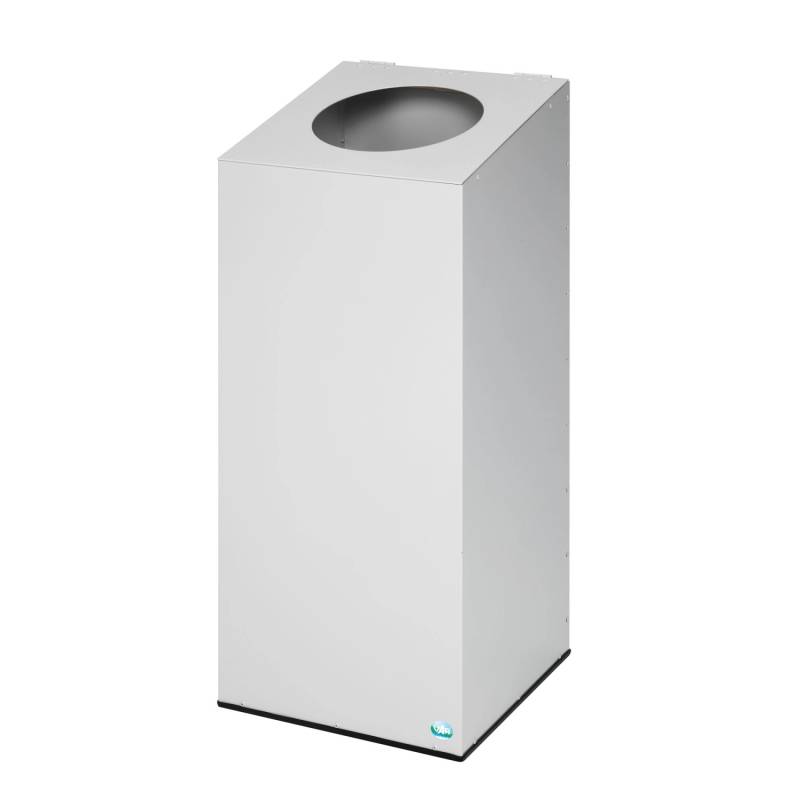 PROREGAL Robuster Modularer Wertstoffsammler Mit Runder Einwurföffnung 100 Liter HxBxT 89 x 38 x 38 cm Verzinkter Stahl Lichtgrau Lichtgrau von PROREGAL