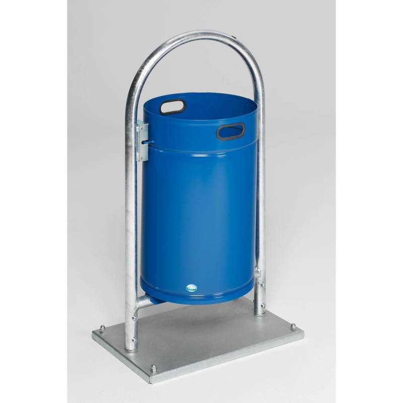 PROREGAL Robuster Rohrbogenständer Für Abfälle Mit Bodenplatte 60 Liter HxBxT 110 x 60 x 40 cm Verzinkter Stahl Blau PROREGAL Robuster Rohrbogenständer Für Abfälle Mit Bodenplatte 60 Liter HxBxT 110 x 60 x 40 cm Verzinkter Stahl Blau von PROREGAL