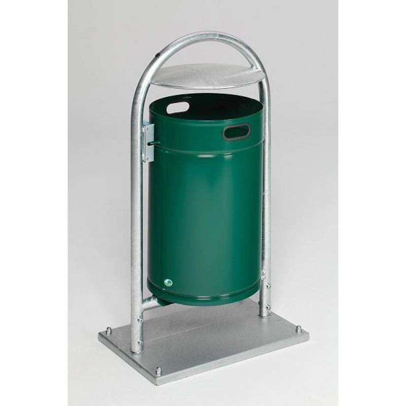 PROREGAL Robuster Rohrbogenständer Für Abfälle Mit Dach Mit Bodenplatte 60 Liter HxBxT 110 x 60 x 40 cm Verzinkter Stahl Grün PROREGAL Robuster Rohrbogenständer Für Abfälle Mit Dach Mit Bodenplatte 60 Liter HxBxT 110 x 60 x 40 cm Verzinkter Stahl Grün von PROREGAL