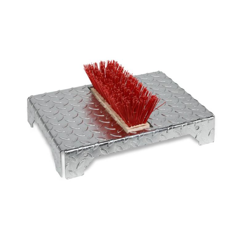 PROREGAL Robuster Schuhreiniger Mit Bürste HxBxT 45,5 x 35,5 x 17 cm Stahl Tränenblech Silber PROREGAL Robuster Schuhreiniger Mit Bürste HxBxT 45,5 x 35,5 x 17 cm Stahl Tränenblech Silber von PROREGAL