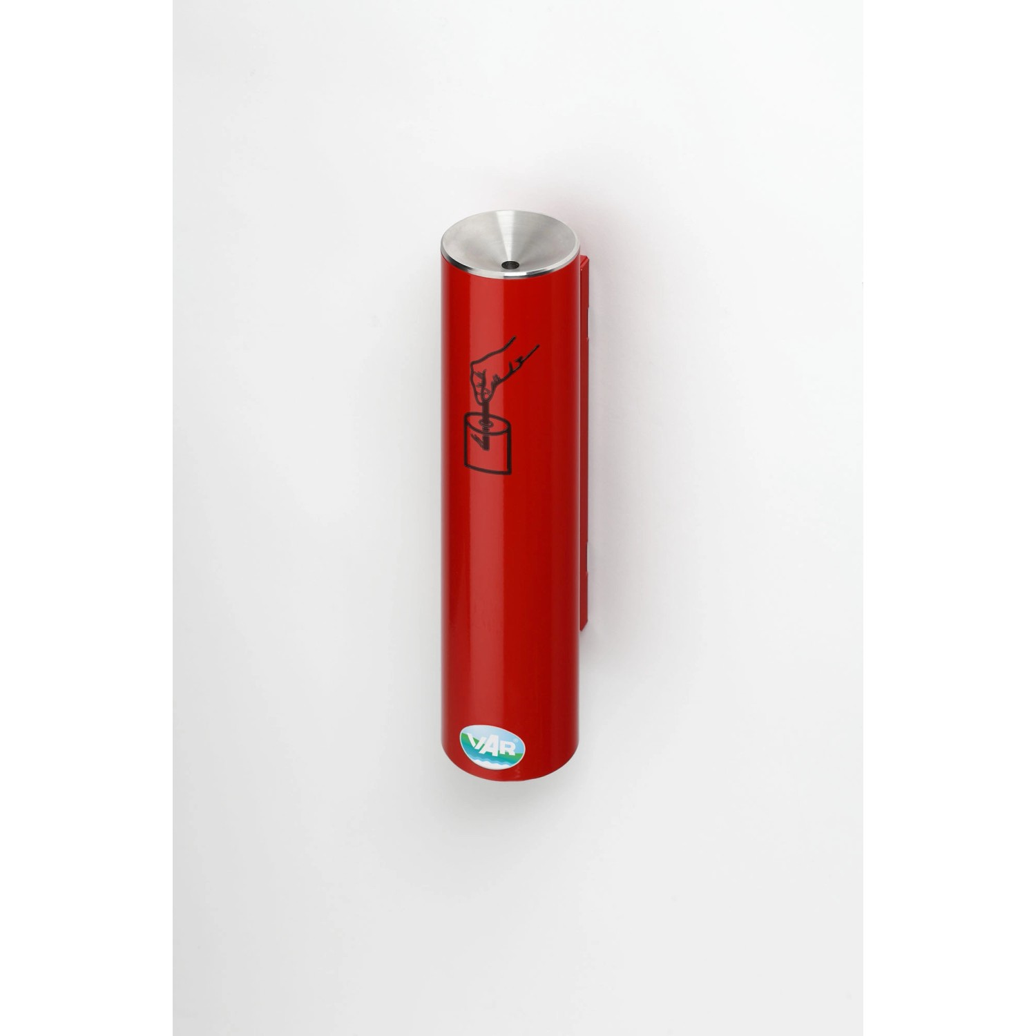 PROREGAL Robuster Sicherheitsascher Verschließbar Keine Lange Rauchbelästigung 0,6 Liter HxBxT 30 x 10 x 10 cm Verzinkter Stahl Rot von PROREGAL