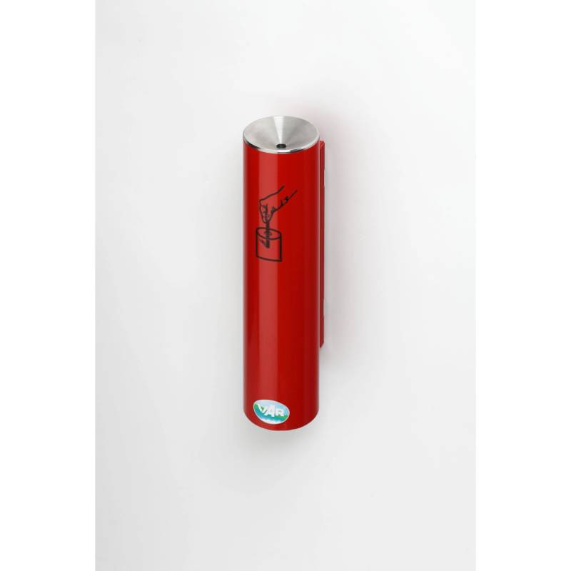 PROREGAL Robuster Sicherheitsascher Verschließbar Keine Lange Rauchbelästigung 0,6 Liter HxBxT 30 x 10 x 10 cm Verzinkter Stahl Rot von PROREGAL