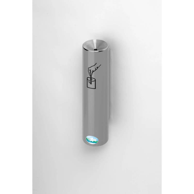 PROREGAL Robuster Sicherheitsascher Verschließbar Keine Lange Rauchbelästigung 0,6 Liter HxBxT 30 x 10 x 10 cm Verzinkter Stahl Silber von PROREGAL