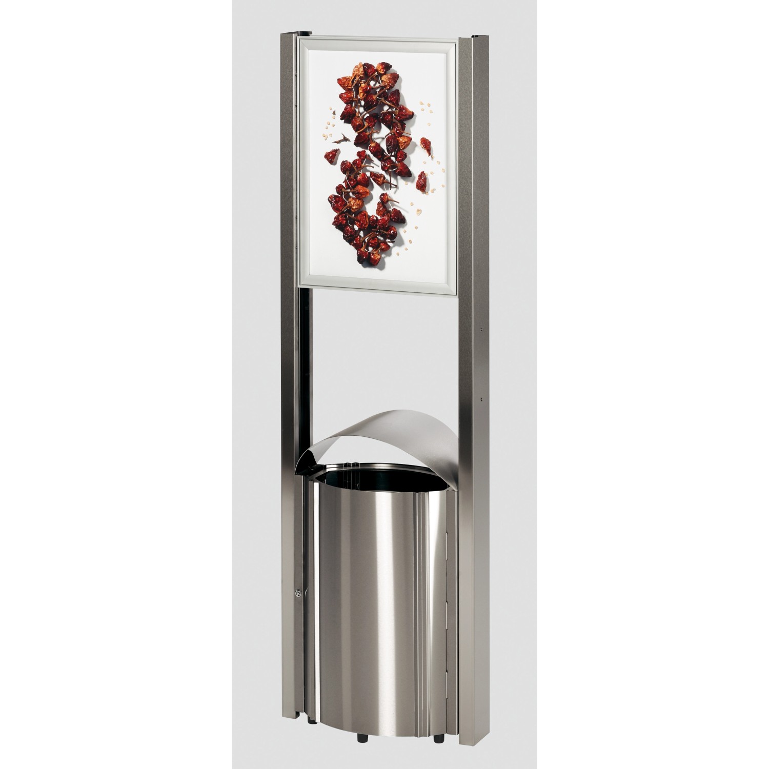 PROREGAL Robuster Standabfallsammler Mit Schutzdach Werbefläche Für Aussenbereich 50 Liter HxBxT 180 x 48 x 35 cm Edelstahl PROREGAL Robuster Standabfallsammler Mit Schutzdach Werbefläche Für Aussenbereich 50 Liter HxBxT 180 x 48 x 35 cm Edelstahl von PROREGAL