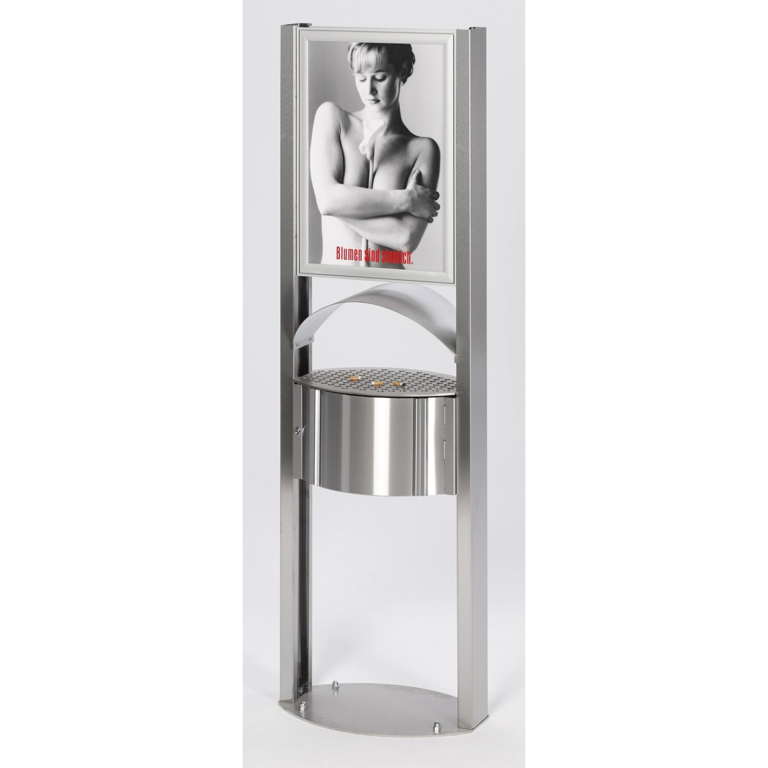 PROREGAL Robuster Standascher Mit Schutzdach Werbefläche Für Aussenbereich 15 Liter HxBxT 180 x 58 x 35 cm Edelstahl PROREGAL Robuster Standascher Mit Schutzdach Werbefläche Für Aussenbereich 15 Liter HxBxT 180 x 58 x 35 cm Edelstahl von PROREGAL