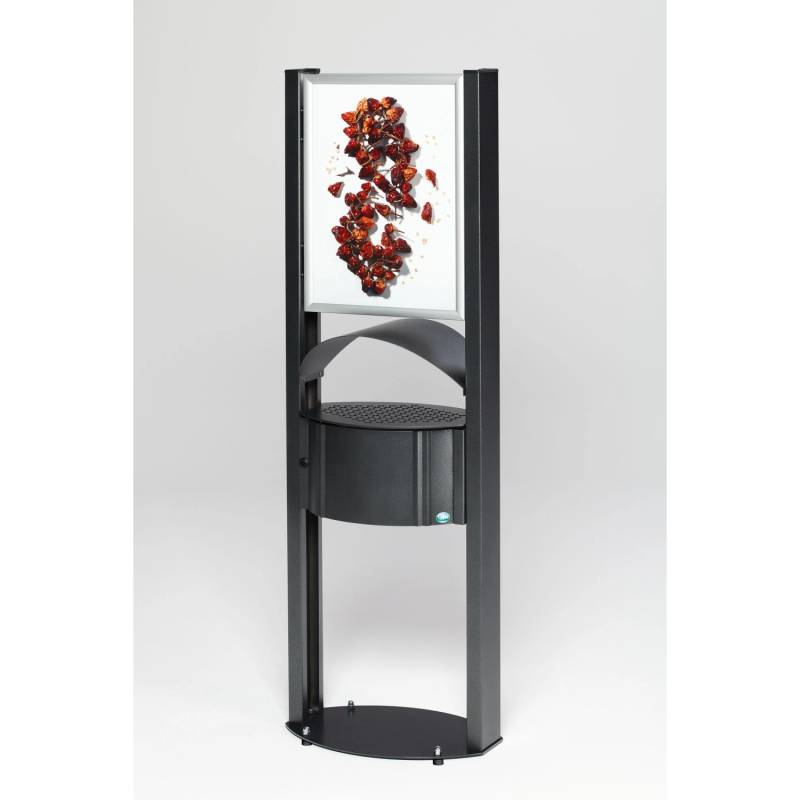 PROREGAL Robuster Standascher Mit Schutzdach Werbefläche Für Aussenbereich 15 Liter HxBxT 180 x 58 x 35 cm Verzinkter Stahl Antik Silber PROREGAL Robuster Standascher Mit Schutzdach Werbefläche Für Aussenbereich 15 Liter HxBxT 180 x 58 x 35 cm Verzinkter Stahl Antik Silber von PROREGAL