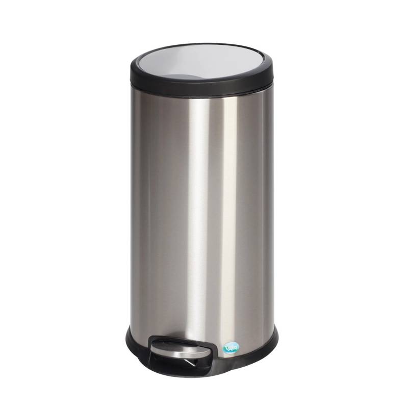 PROREGAL Robuster Tretabfallsammler Mit Fußpedal Gedämpftes Schließen 30 Liter HxBxT 63 x 31 x 37 cm Edelstahl Silber PROREGAL Robuster Tretabfallsammler Mit Fußpedal Gedämpftes Schließen 30 Liter HxBxT 63 x 31 x 37 cm Edelstahl Silber von PROREGAL