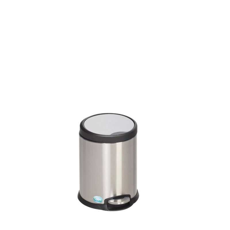 PROREGAL Robuster Tretabfallsammler Mit Fußpedal Gedämpftes Schließen 5 Liter HxBxT 23 x 21,5 x 26 cm Edelstahl Silber PROREGAL Robuster Tretabfallsammler Mit Fußpedal Gedämpftes Schließen 5 Liter HxBxT 23 x 21,5 x 26 cm Edelstahl Silber von PROREGAL