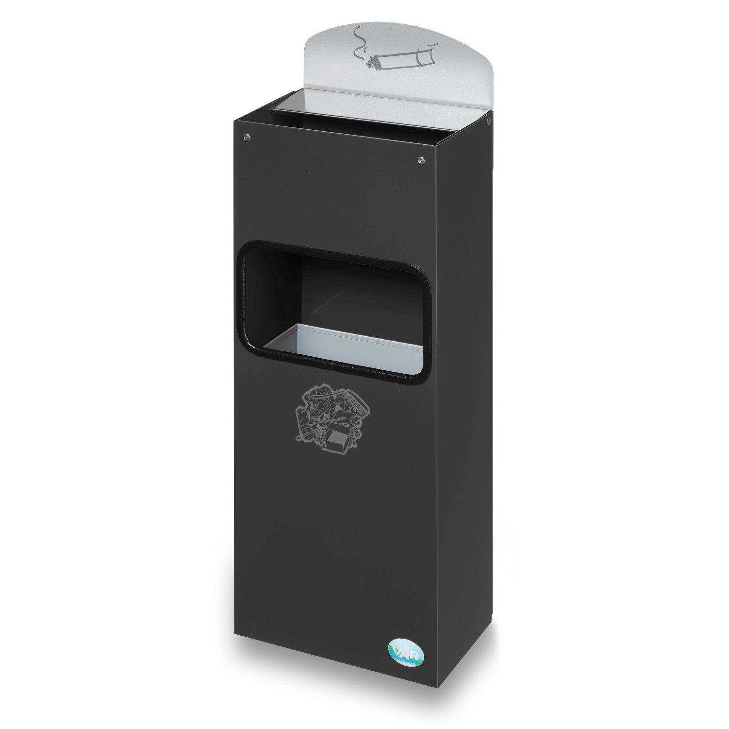 PROREGAL Robuster Wandascher Mit Schild 4 Liter HxBxT 55 x 14,5 x 22 cm Verzinkter Stahl Anthrazit PROREGAL Robuster Wandascher Mit Schild 4 Liter HxBxT 55 x 14,5 x 22 cm Verzinkter Stahl Anthrazit von PROREGAL