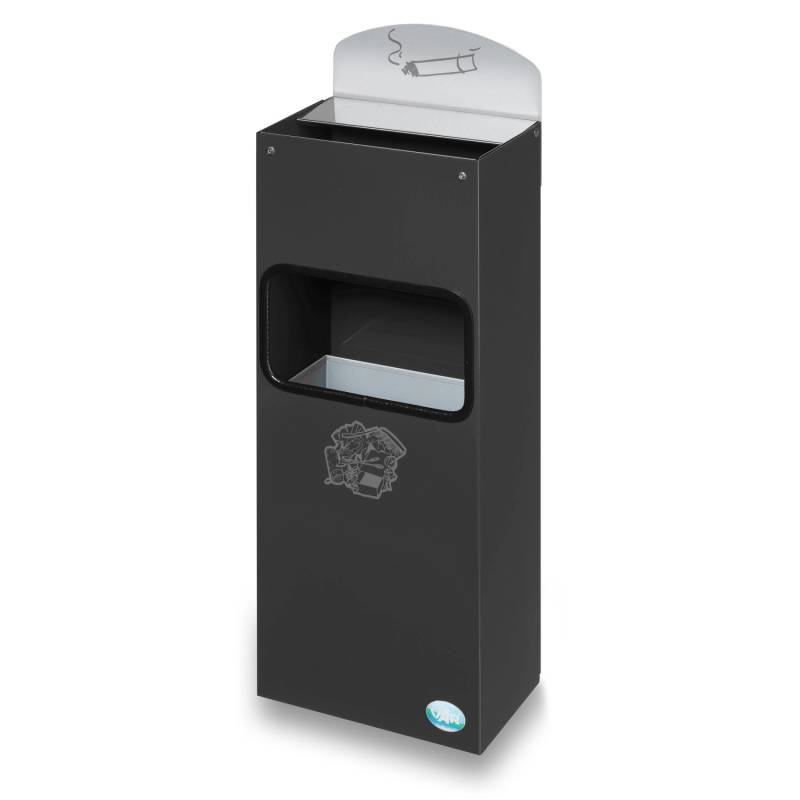 PROREGAL Robuster Wandascher Mit Schild 4 Liter HxBxT 55 x 14,5 x 22 cm Verzinkter Stahl Anthrazit PROREGAL Robuster Wandascher Mit Schild 4 Liter HxBxT 55 x 14,5 x 22 cm Verzinkter Stahl Anthrazit von PROREGAL