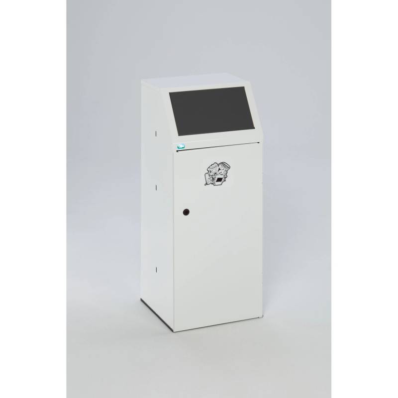 PROREGAL Robuster Wertstoffsammler Mit Fronttür Klemmring HxBxT 105 x 40 x 40,5 cm Verzinkter Stahl Anthrazit von PROREGAL