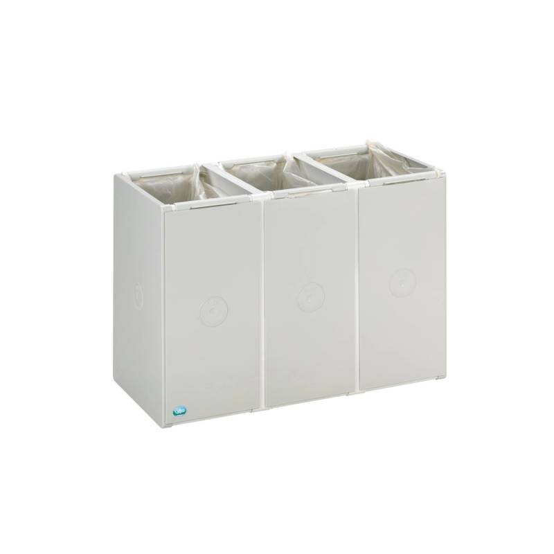 PROREGAL Robustes Abfallbehälter Und Wertstoffsammelsystem 3 Fach Ohne Deckel 40 Liter HxBxT 57 x 76 x 40,5 cm Kunststoff Grau PROREGAL Robustes Abfallbehälter Und Wertstoffsammelsystem 3 Fach Ohne Deckel 40 Liter HxBxT 57 x 76 x 40,5 cm Kunststoff Grau von PROREGAL