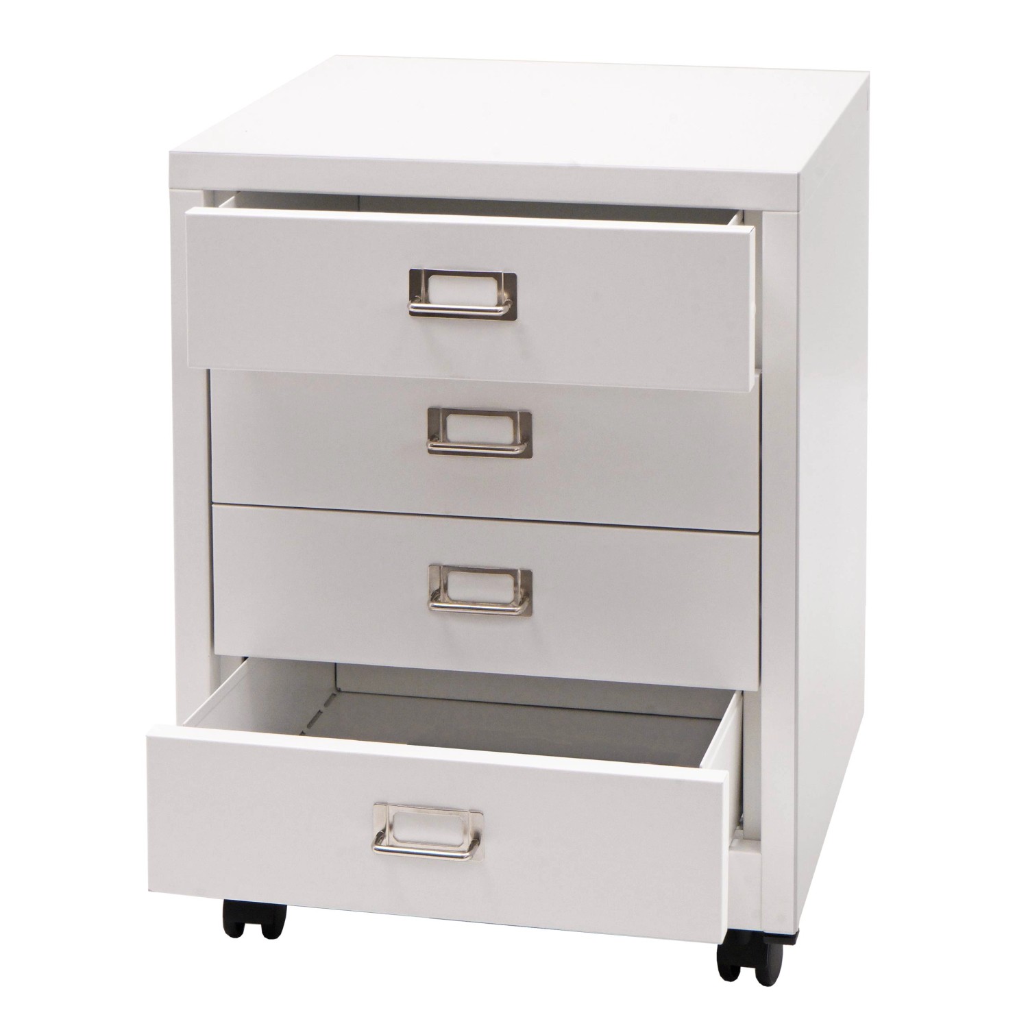 PROREGAL Rollcontainer 55x40x41cm Metall 4 Schubladen Weiß PROREGAL Rollcontainer 55x40x41cm Metall 4 Schubladen Weiß von PROREGAL