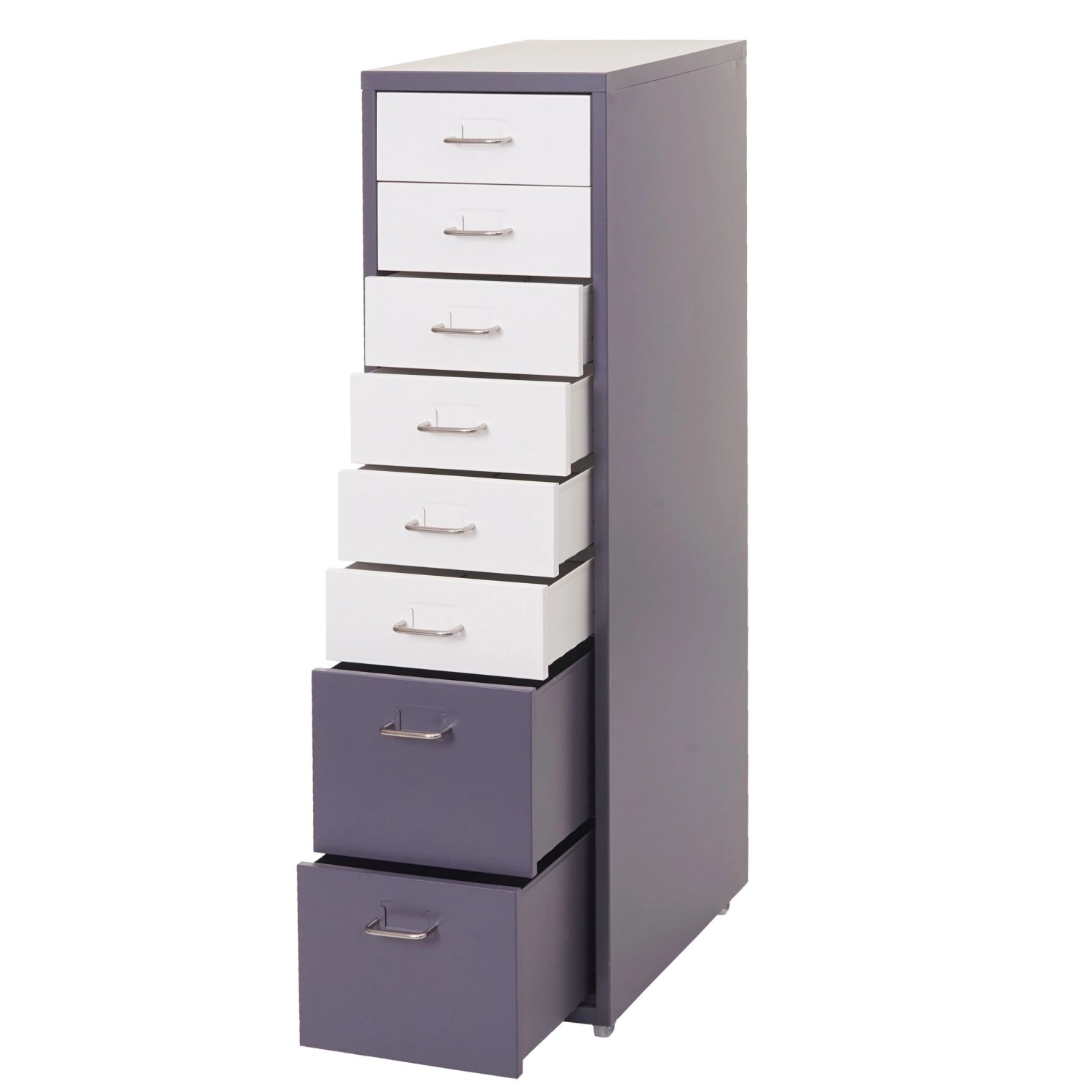 PROREGAL Rollcontainer Housten 110x28x41cm 8 Schubladen Dunkelgrau Weiß-Dunkelgrau PROREGAL Rollcontainer Housten 110x28x41cm 8 Schubladen Dunkelgrau Weiß-Dunkelgrau von PROREGAL