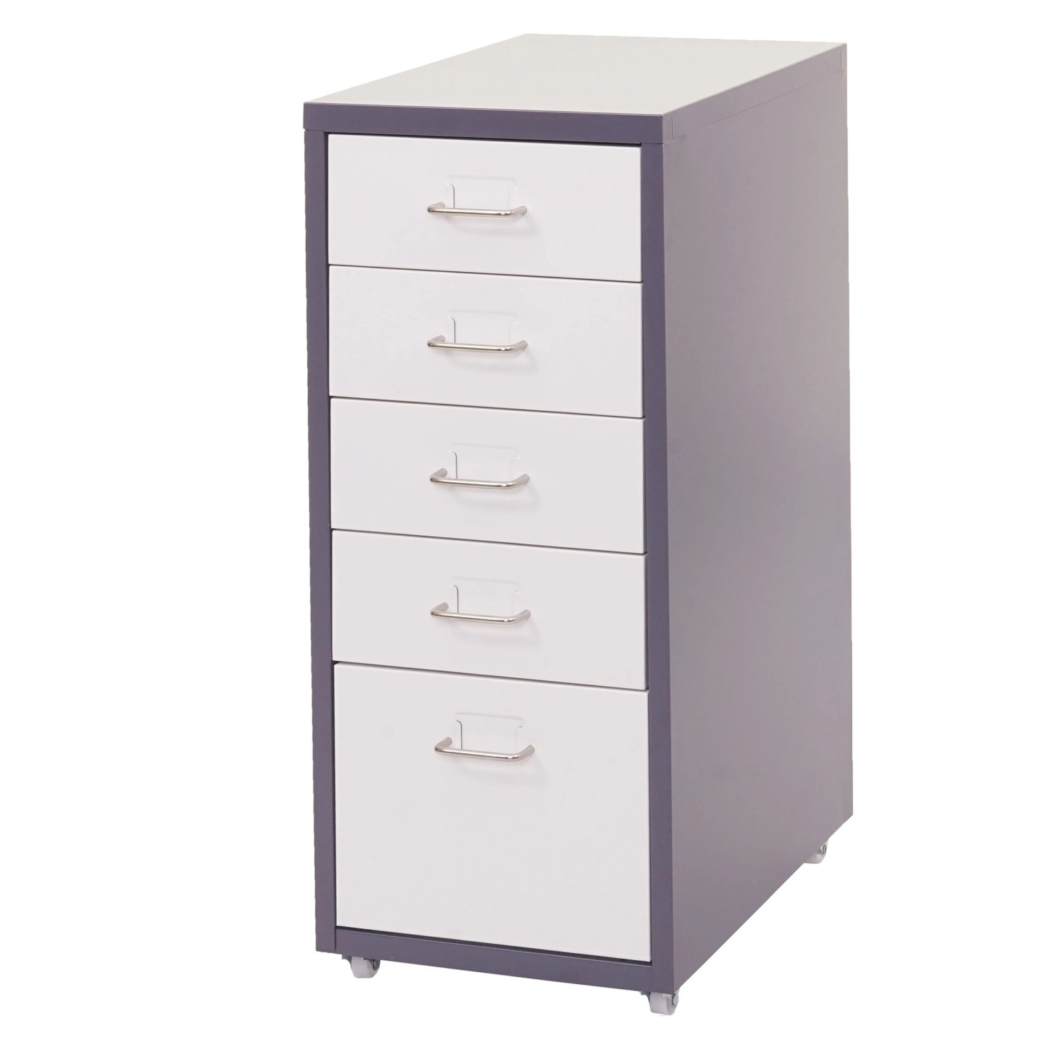 PROREGAL Rollcontainer Housten 69x28x41cm 5 Schubladen Dunkelgrau Weiß PROREGAL Rollcontainer Housten 69x28x41cm 5 Schubladen Dunkelgrau Weiß von PROREGAL