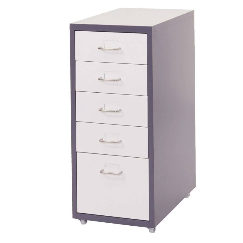 PROREGAL Rollcontainer Housten 69x28x41cm 5 Schubladen Dunkelgrau Weiß PROREGAL Rollcontainer Housten 69x28x41cm 5 Schubladen Dunkelgrau Weiß von PROREGAL