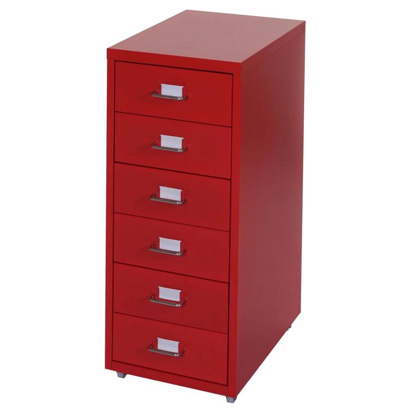 PROREGAL Rollcontainer Housten 69x28x41cm 6 Schubladen Rot PROREGAL Rollcontainer Housten 69x28x41cm 6 Schubladen Rot von PROREGAL
