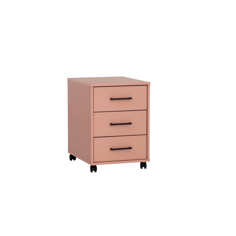 PROREGAL Rollcontainer Jellyfish HxBxT 57 x 40 x 50 cm mit Rollen 3 Schubladen Apricot von PROREGAL