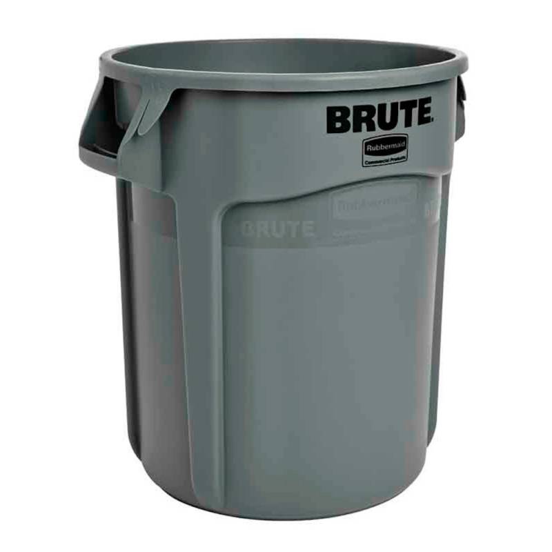 PROREGAL Rubbermaid Brute Runde Mehrzwecktonne Mit Belüftungskanälen 75,7 Liter HxØ 58,1 x 49,5 cm Aus Widerstandsfähigem Kunststoff Grau von PROREGAL