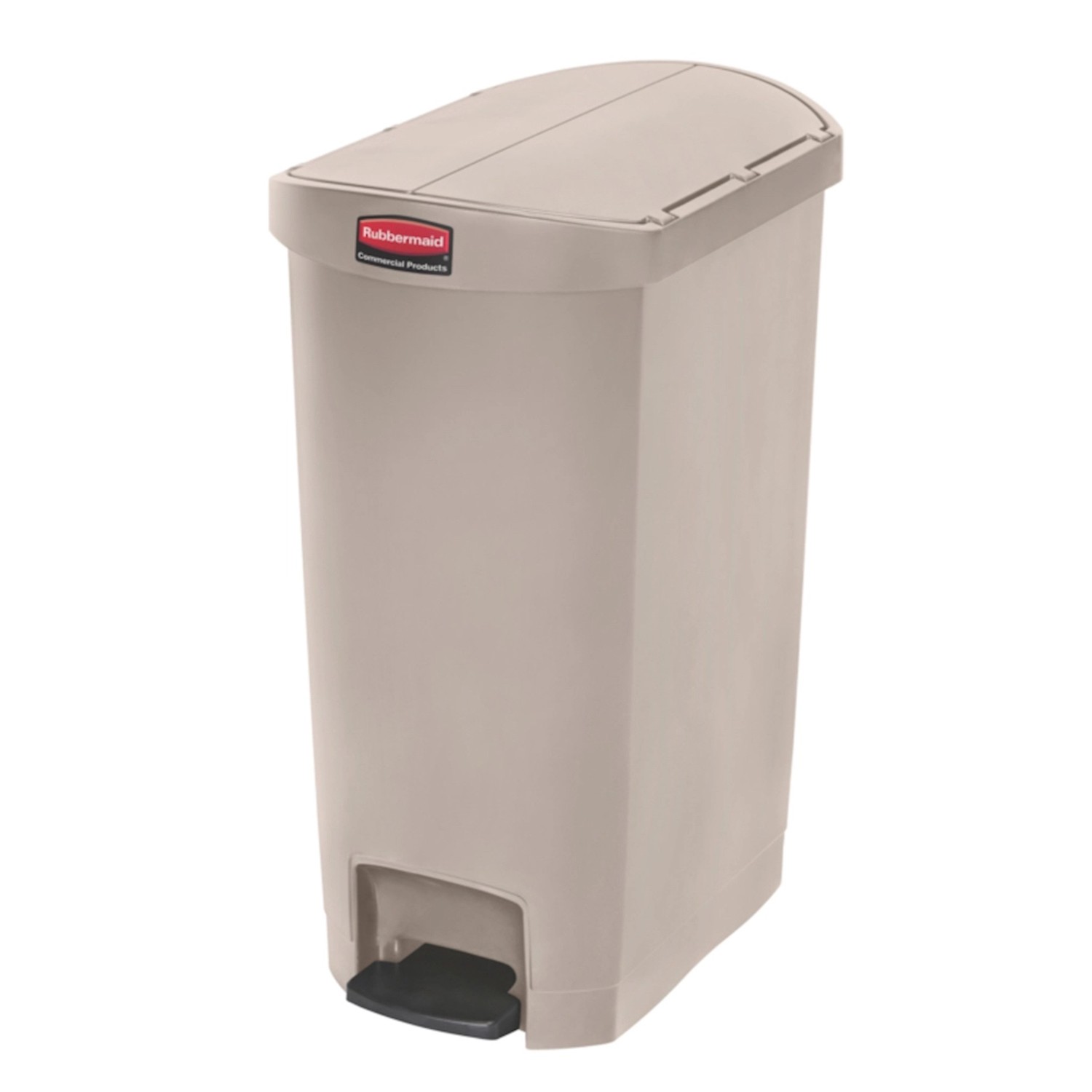 PROREGAL Rubbermaid Slim Jim Step On Container End Step Pedal Abfalleimer 50 Liter HxBxT 72,1 x 34,3 x 52,7 cm Polyethylen Beige von PROREGAL