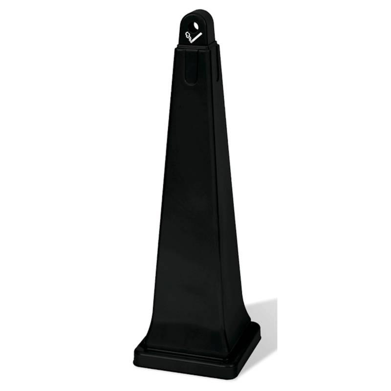 PROREGAL Rubbermaid Standaschenbecher Mit Stahl-Inneneimer HxBxT 100,1 x 31,1 x 31,1 cm Schwarz von PROREGAL